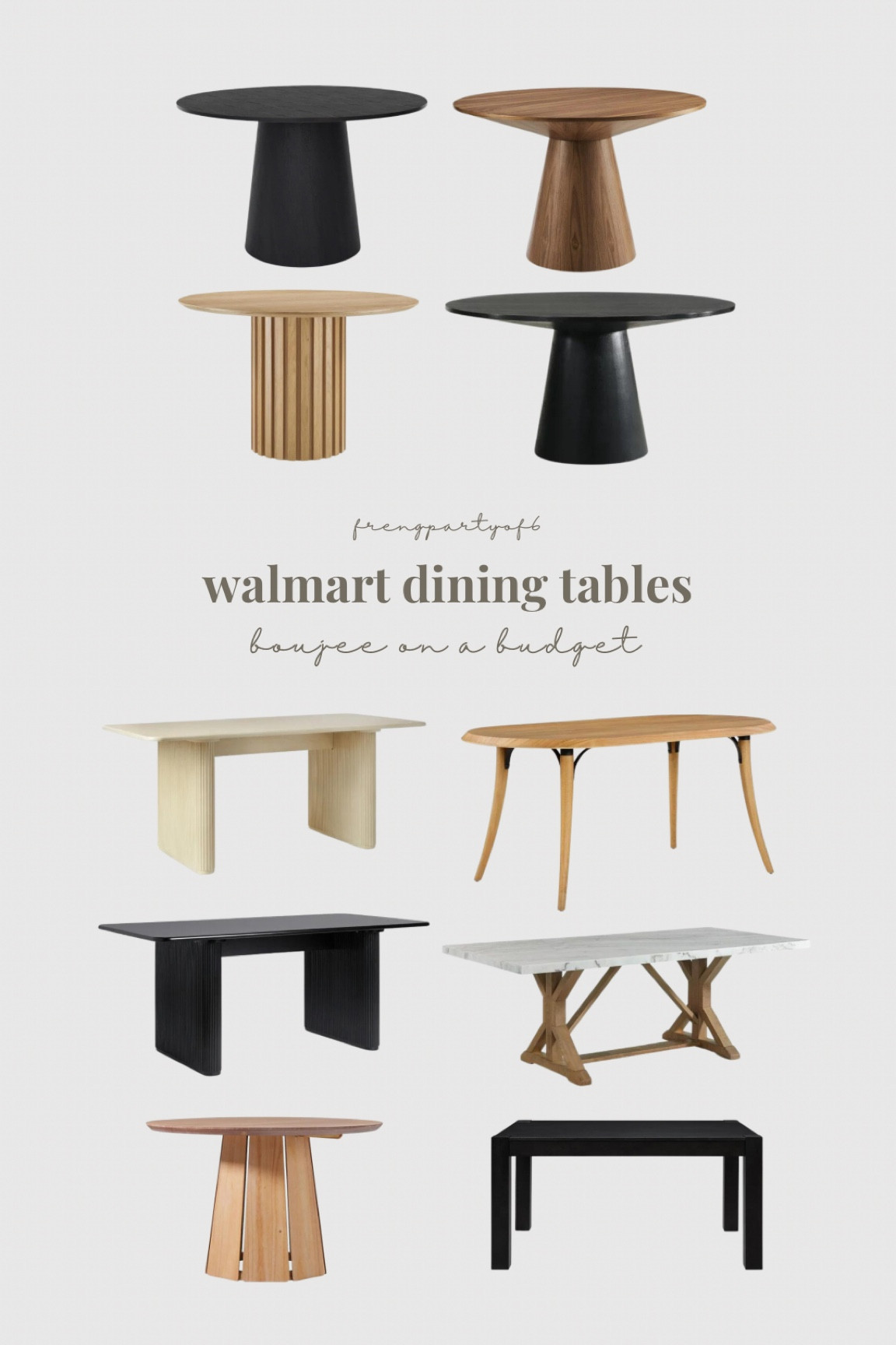 Dining tables from Walmart! Boujee on a budget, affordable home

#LTKHome