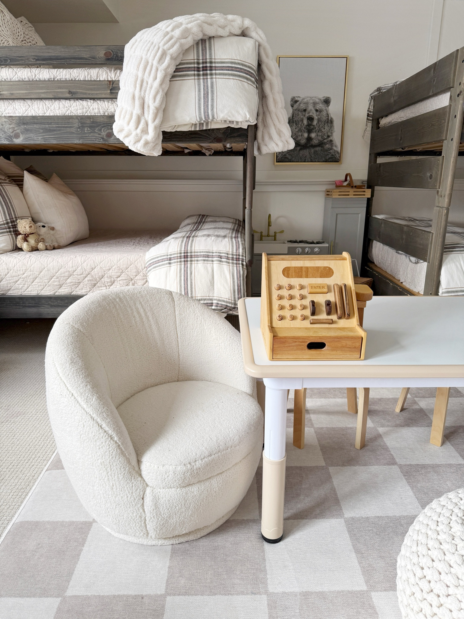 KIDS \ playroom details! Loving our mini swivel accent chairs from Walmart - under $100!!

Bunk bed
Bedroom 
Toddler 

#LTKHome #LTKKids #LTKFindsUnder100