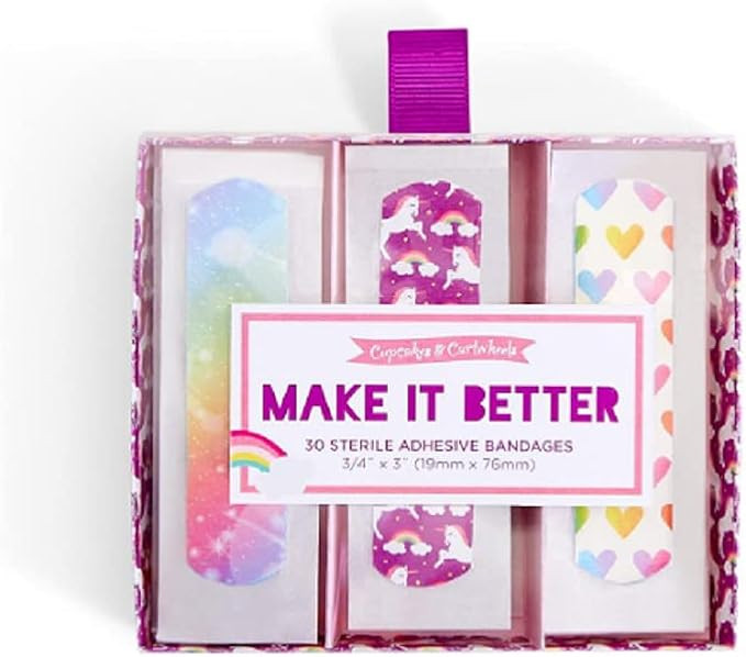 Two's Company 43989 Make it Better 30 Pieces Bandages in Gift Box, 3-inch Length, Plastic | Amazon (US)