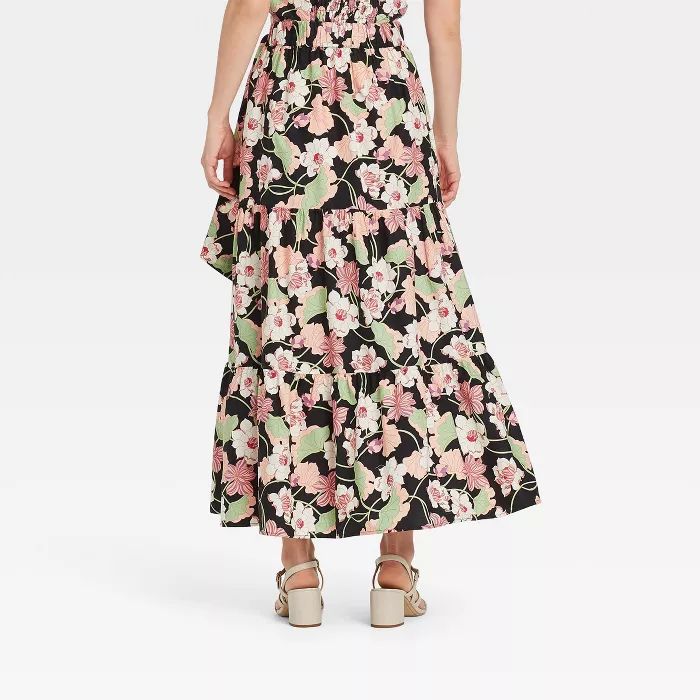 Women's Floral Print Wrap Maxi Skirt - Who What Wear™ | Target