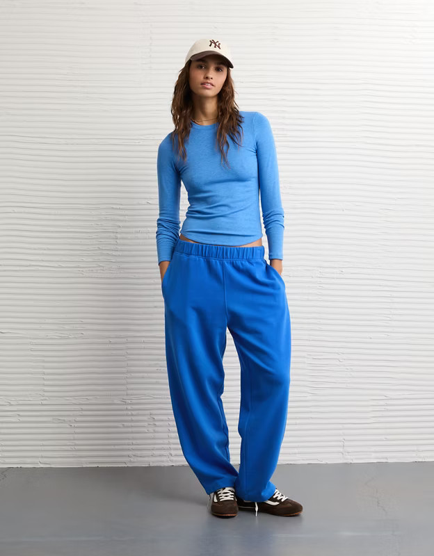 AE Everyday Luxe Barrel Sweatpant | American Eagle Outfitters (US & CA)