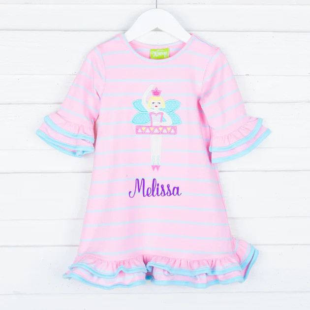 Ballerina Stripe Ruffle Dress | Classic Whimsy