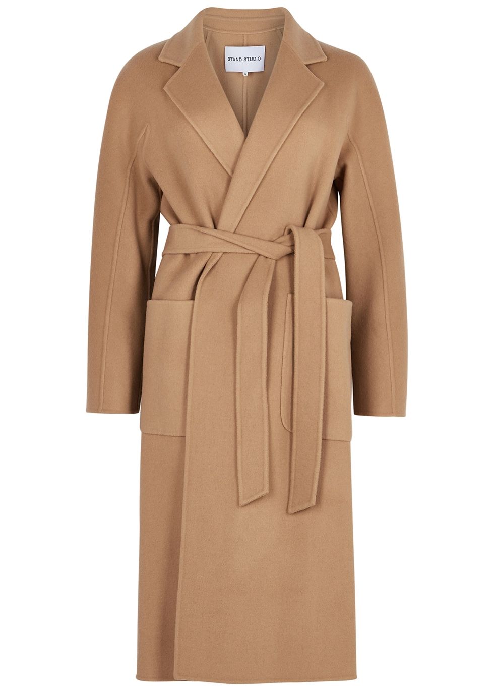 Claudine camel belted wool-blend coat | Harvey Nichols (Global)