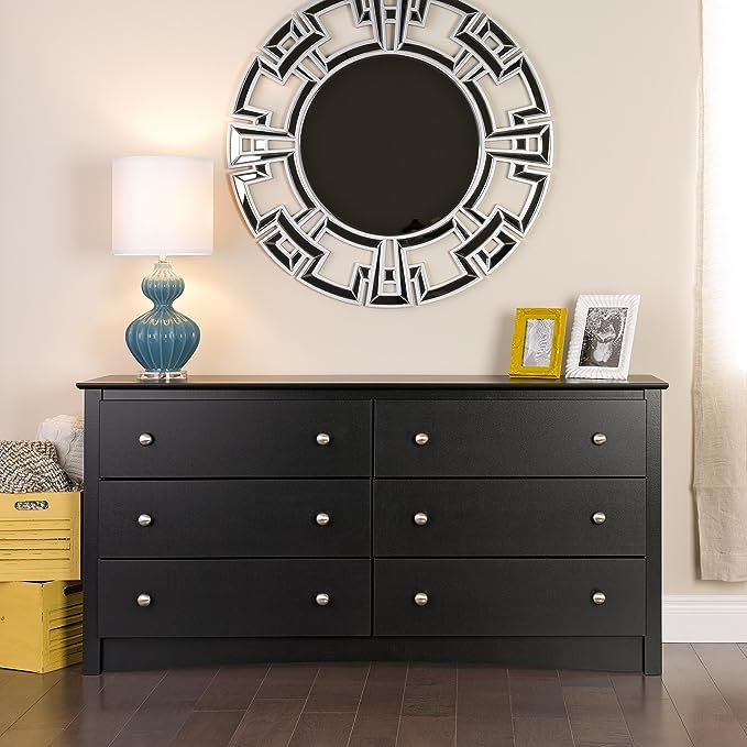 PREPAC Black Sonoma 6 Drawer Dresser | Amazon (US)