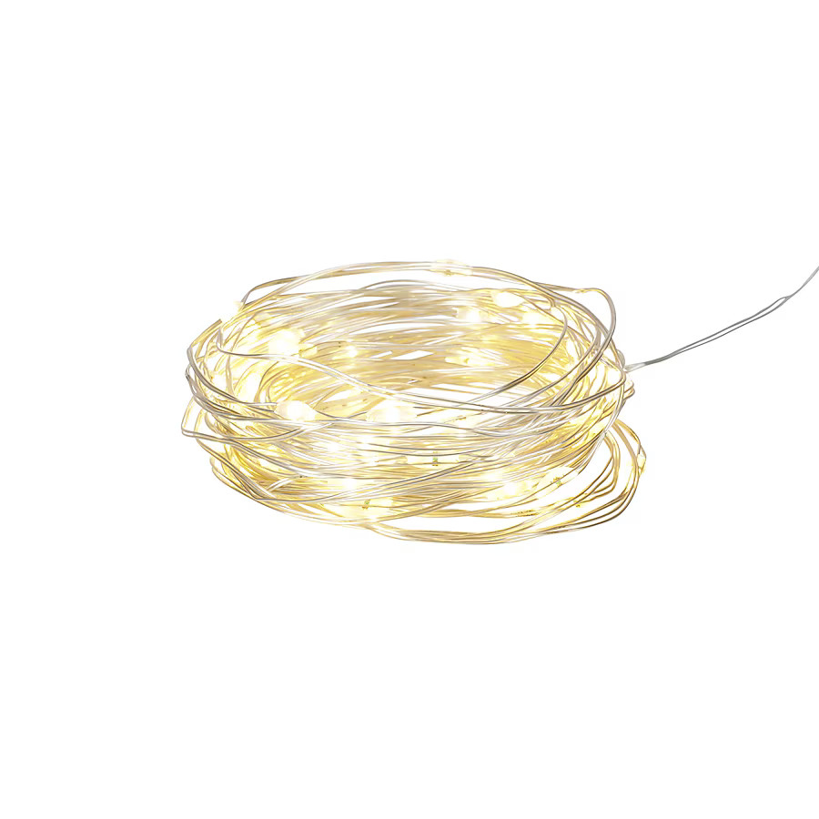 Holiday Living 60-Count 20-ft White LED Battery-operated Indoor Christmas String Lights | Lowe's