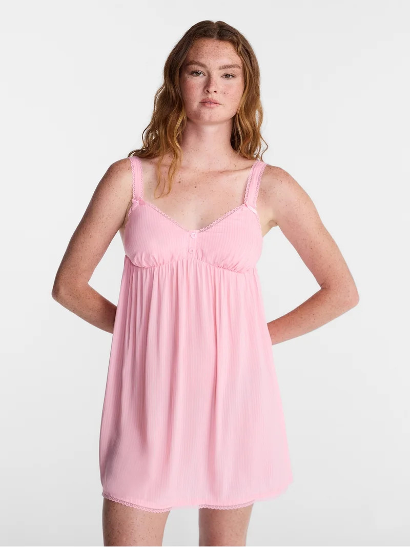 No Boundaries Woven Sleep Dress, Women's XXS-XXL | Walmart (US)