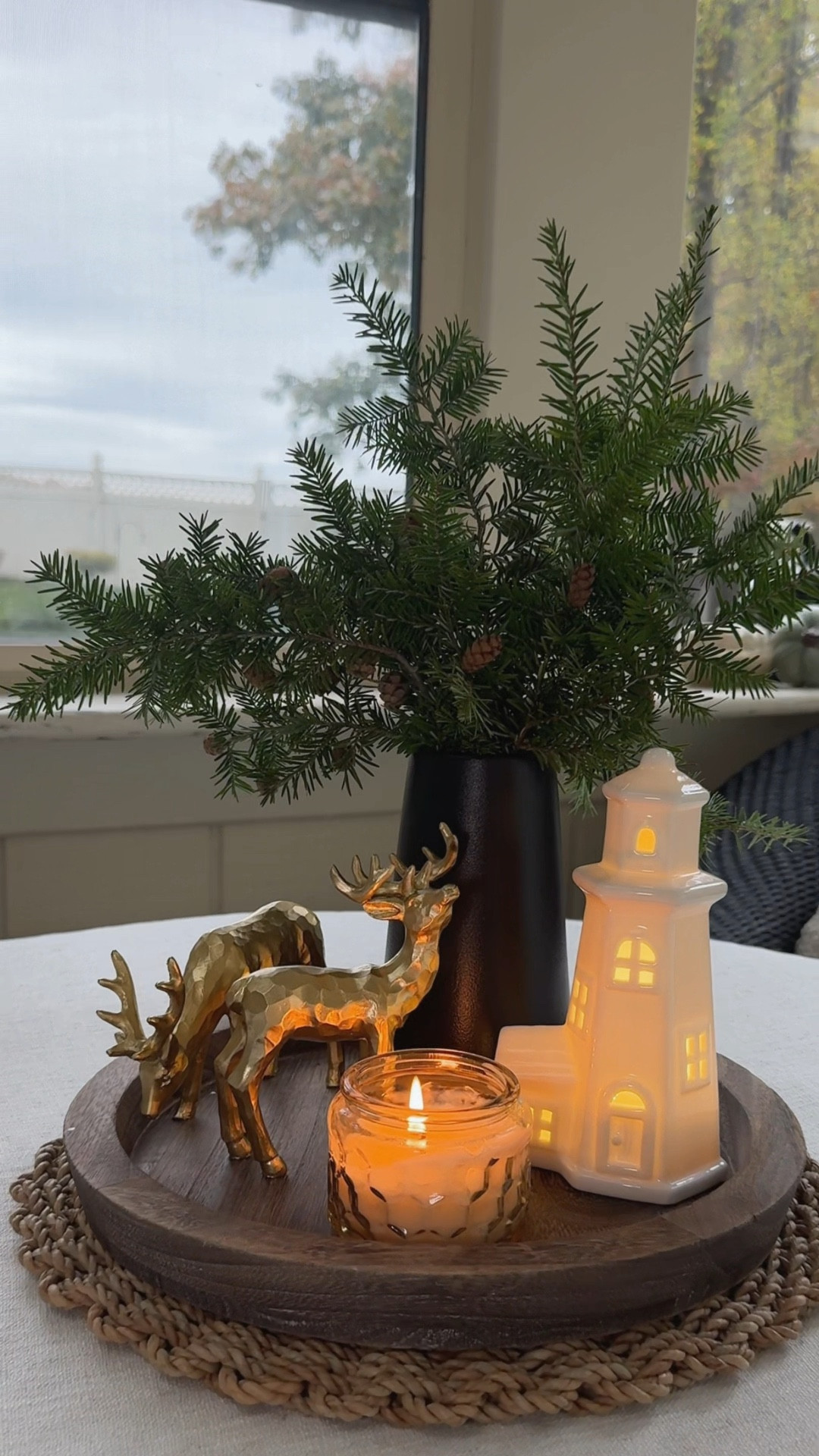 My cutie little Christmas table decor for now :))) 

Everything is from Amazon (minus the real pine tree branches lol) 

Christmas, decor, holiday, boho, coastal, cottage, deer, reindeer, candle, beachy, aesthetic, holiday, pine, Amazon finds, home decor



#LTKHoliday #LTKHome #LTKSeasonal