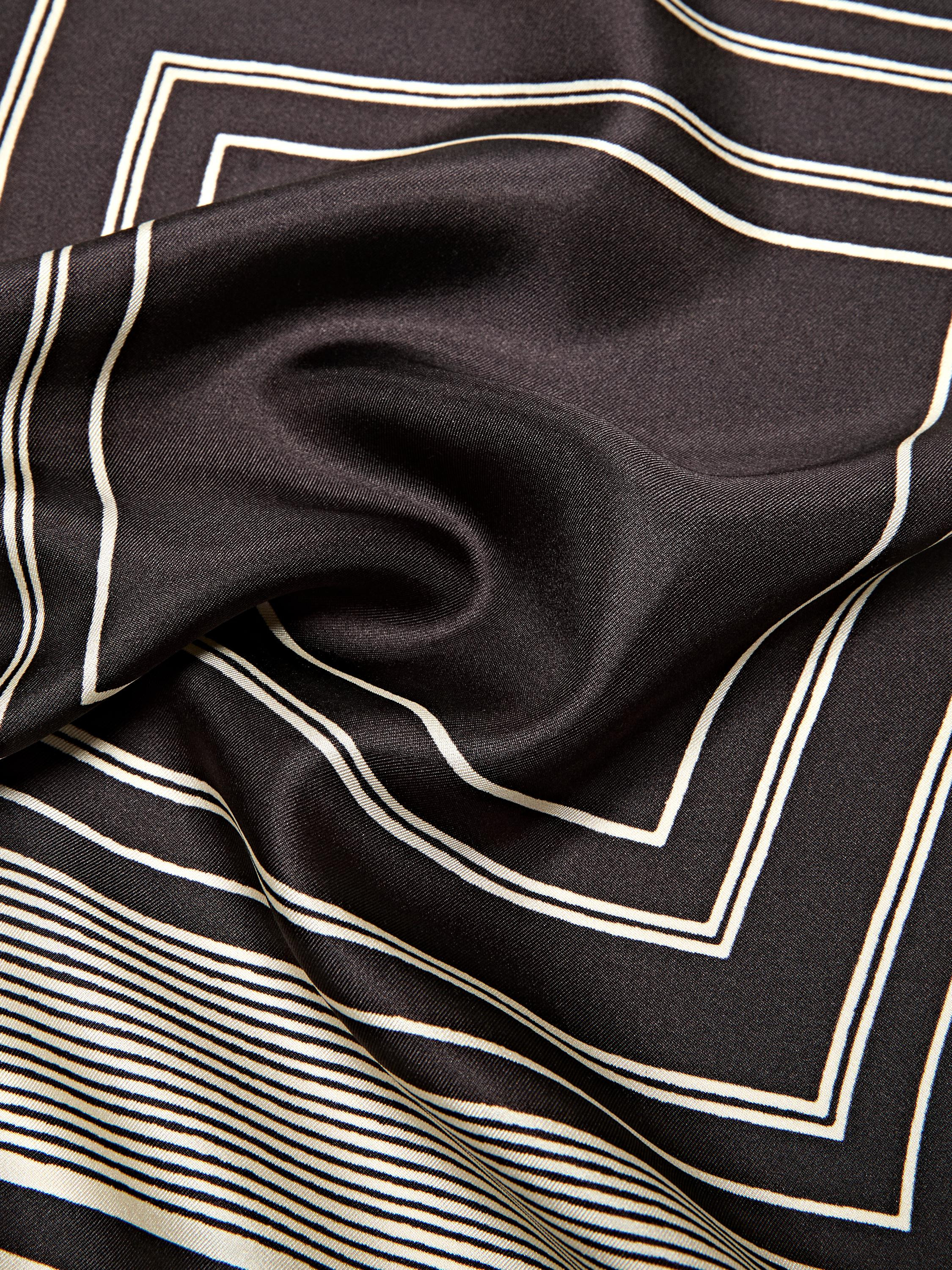 100% silk striped scarf | Massimo Dutti UK
