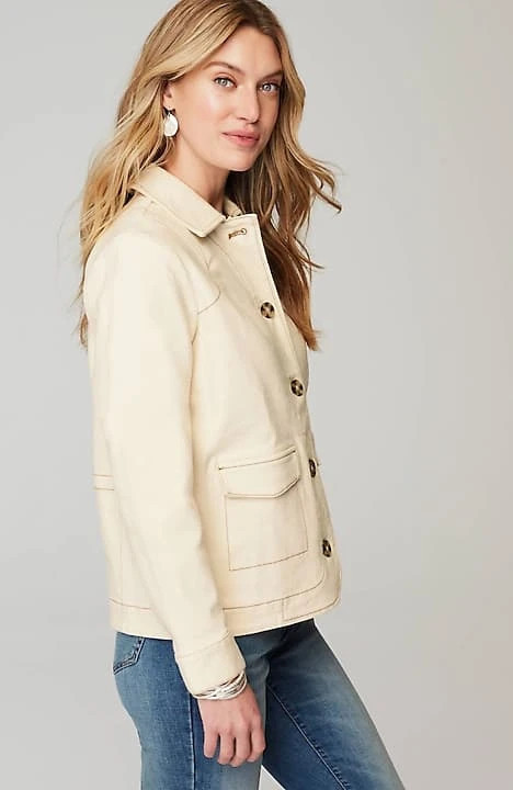 Curved-Hem Denim Jacket | J. Jill