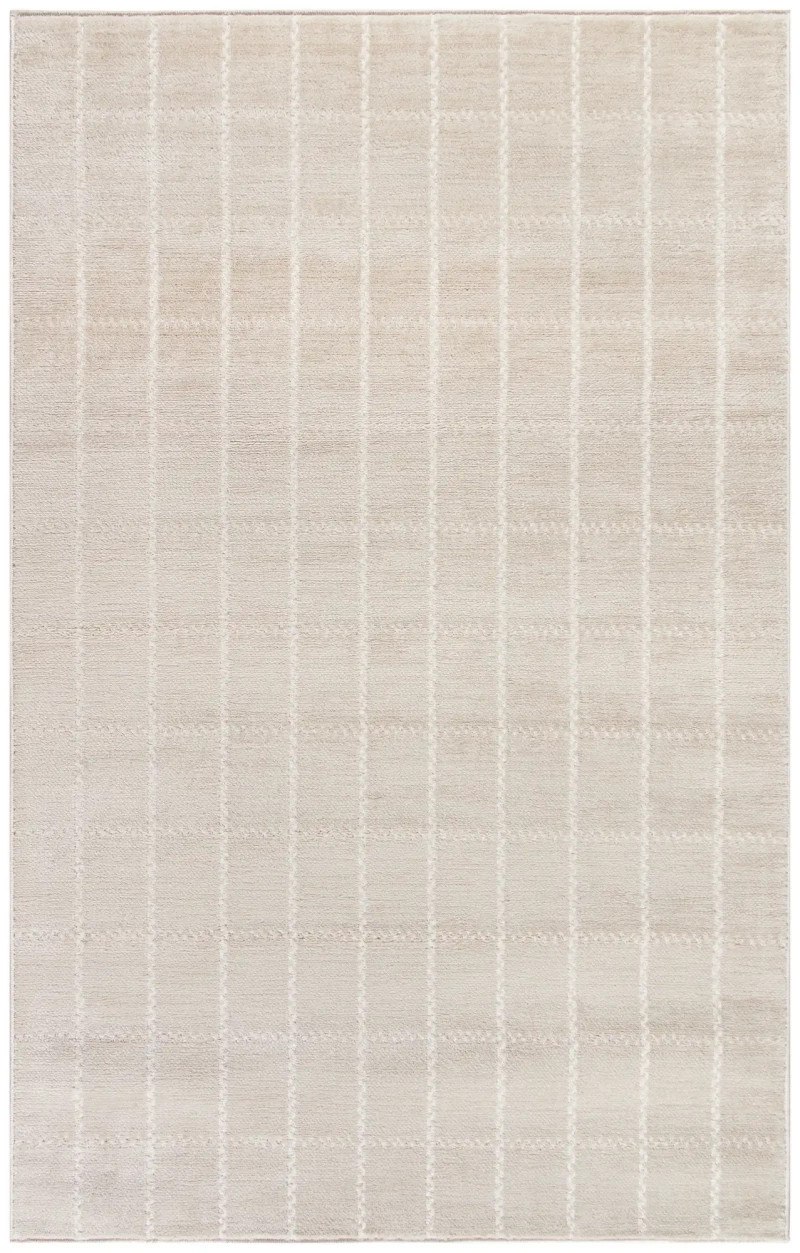 Serenity Home Ivory Modern Synthetic / Poly Area Rug 8' x 10' | Homethreads