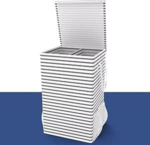 MCleanPin 90 L Laundry Hamper with Lid,Collapsible Clothes Hamper for Laundry with Long Handles,F... | Amazon (US)