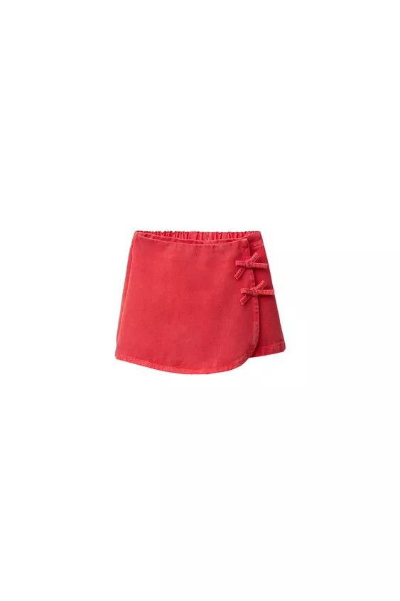 TIE TWILL SKORT | Zara US