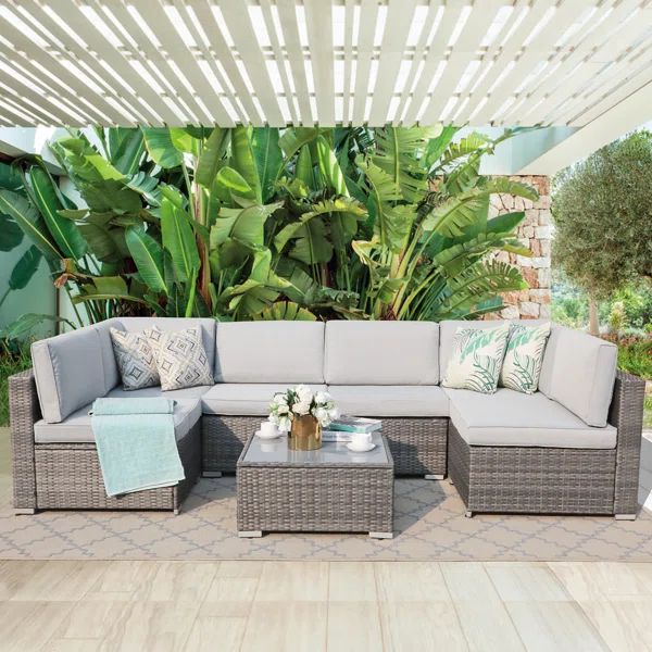 Azlyn 6 - Person Outdoor Seating Group with Cushions | Wayfair North America