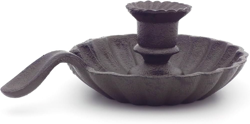 Cast Iron Taper Candle Holders with Handle, Vintage Metal Candlestick Holders for Farmhouse Home ... | Amazon (US)