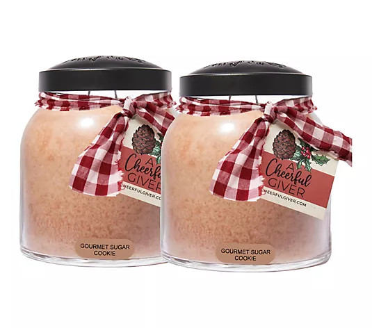 A Cheerful Giver 34 oz. Holiday Papa Jar Duo - QVC.com | QVC
