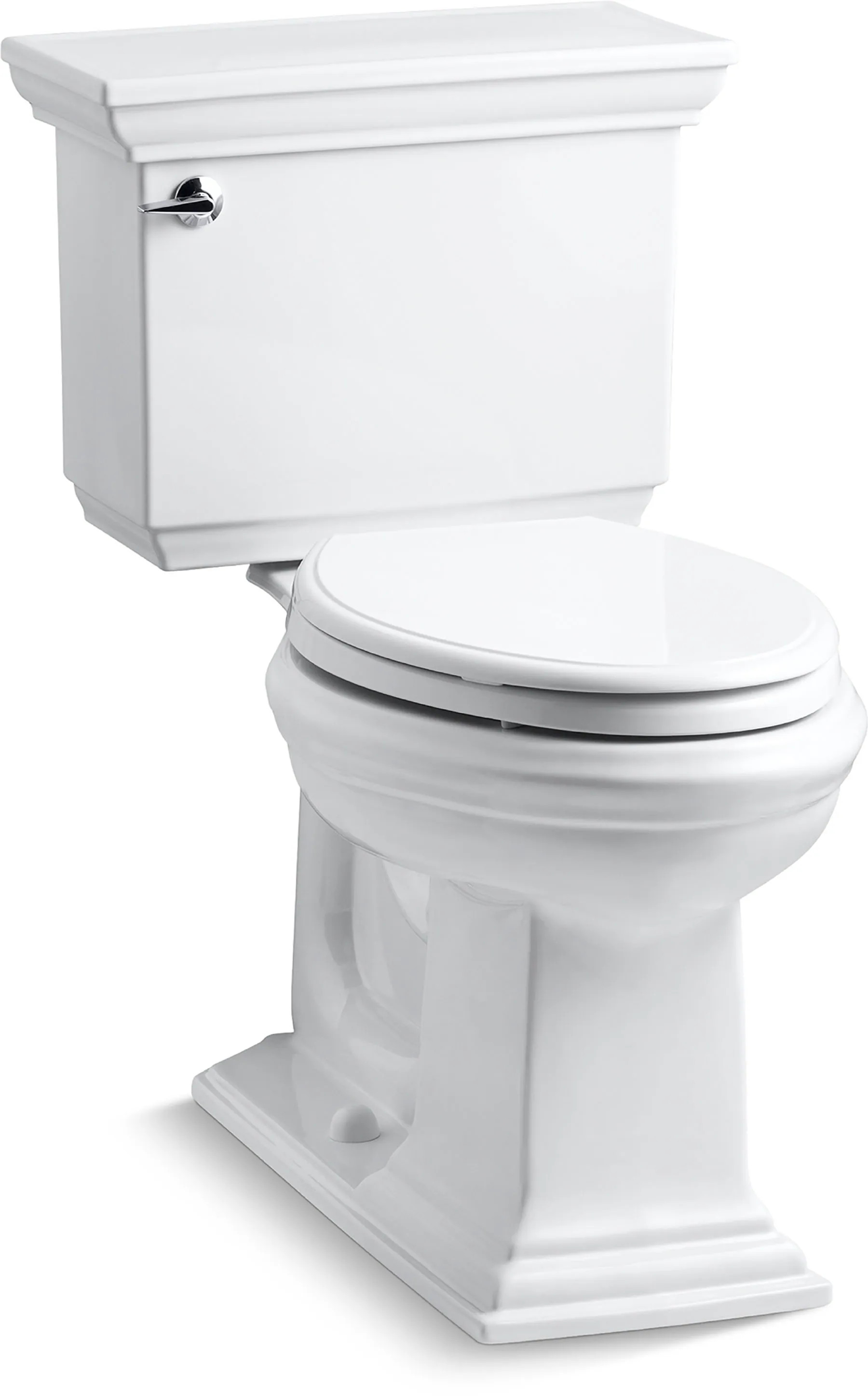 KOHLER Memoirs The Complete Solution White Single Elongated Chair height Soft Close 2-piece Toilet 12-in Rough-In WaterSense 1.28 GPF | 98994-0 | Lowe's