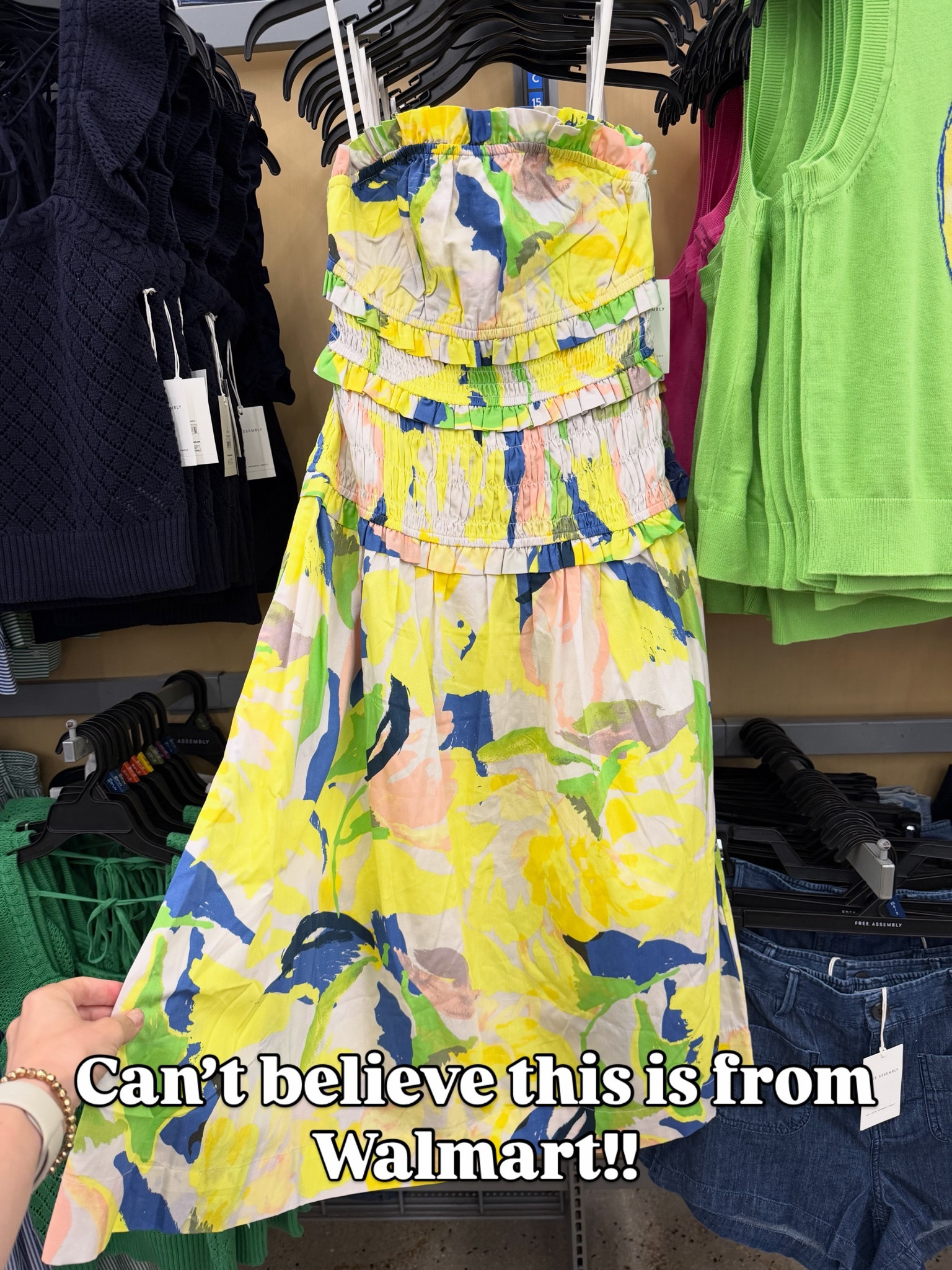 Gorgeous new sundress at Walmart! Also comes in pink print. #walmartfashion