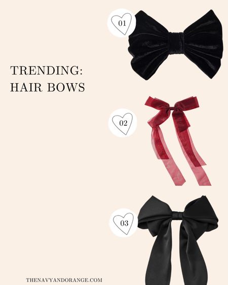 Trending hair bows, hair accessories, crushed velvet, satin, organza, best sellers, chic fall finds, accessories 

#LTKSeasonal #LTKstyletip #LTKfindsunder50