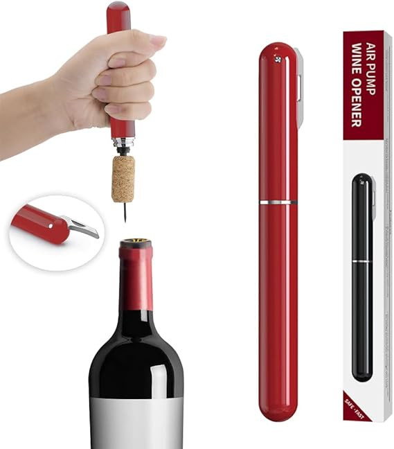 Wine Bottle Opener, IPEROT Air Pressure Wine Corkscrew With Cutting Wine Bottle Foil Knife, Effor... | Amazon (US)