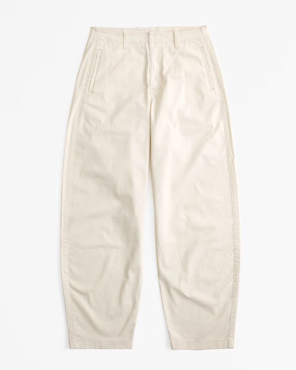 Curve Love Mid Rise Barrel Pant | Abercrombie & Fitch (US)