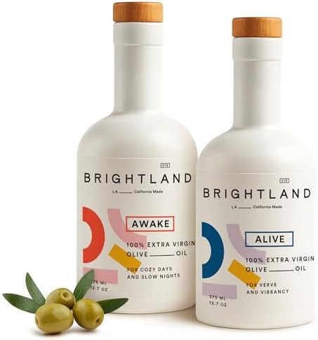 Brightland California Olive Oil Extra Virgin, The Duo – First Cold-Pressed Olive Oil Made with ... | Amazon (US)