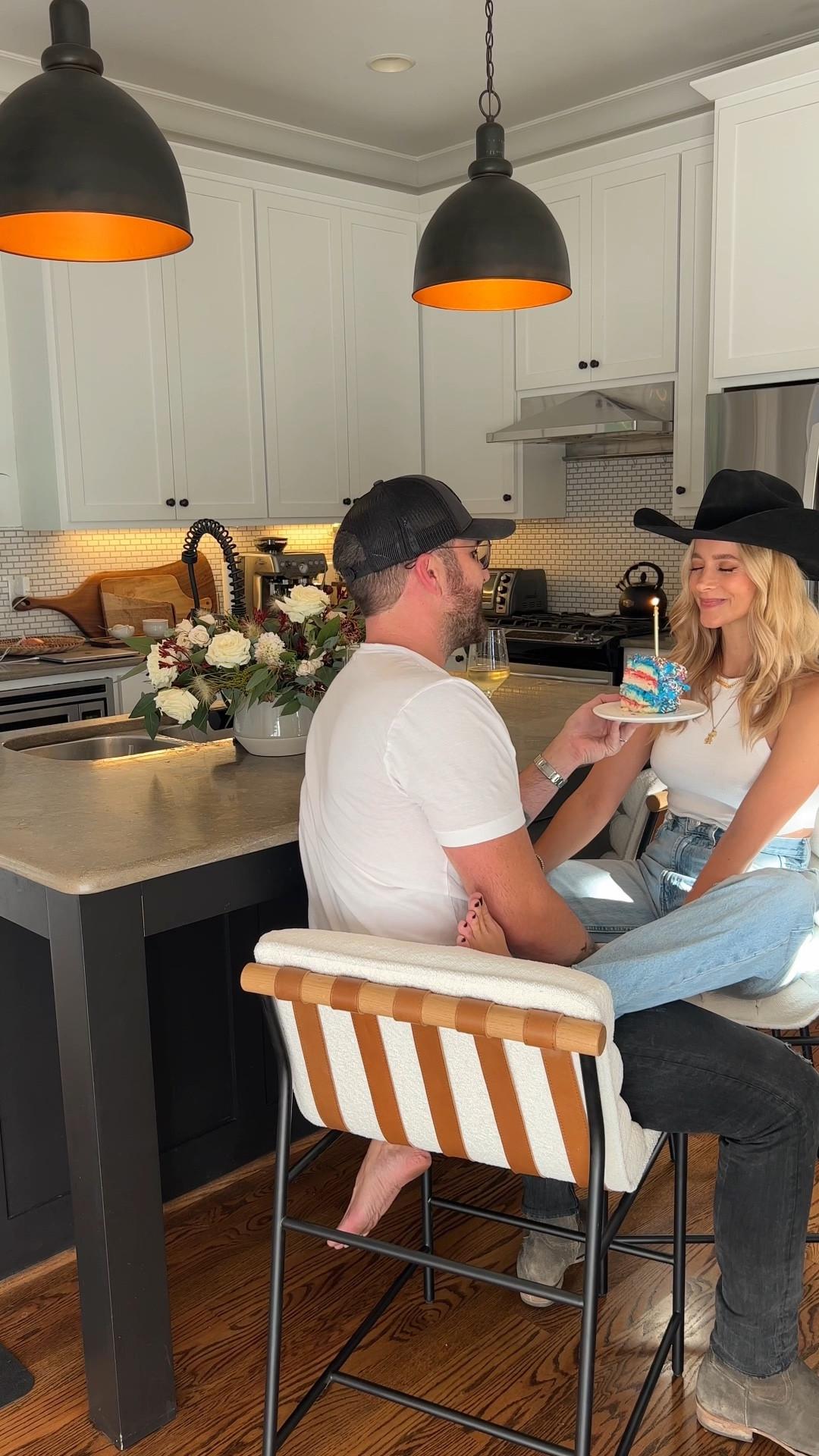 These @denvermodern Vail stools totally changed the vibe of our kitchen, cozy enough for morning coffee, sleek enough for dinner parties, and water + stain-repellent (because…I love wine 😬😎)

#LTKFindsUnder100 #LTKHome