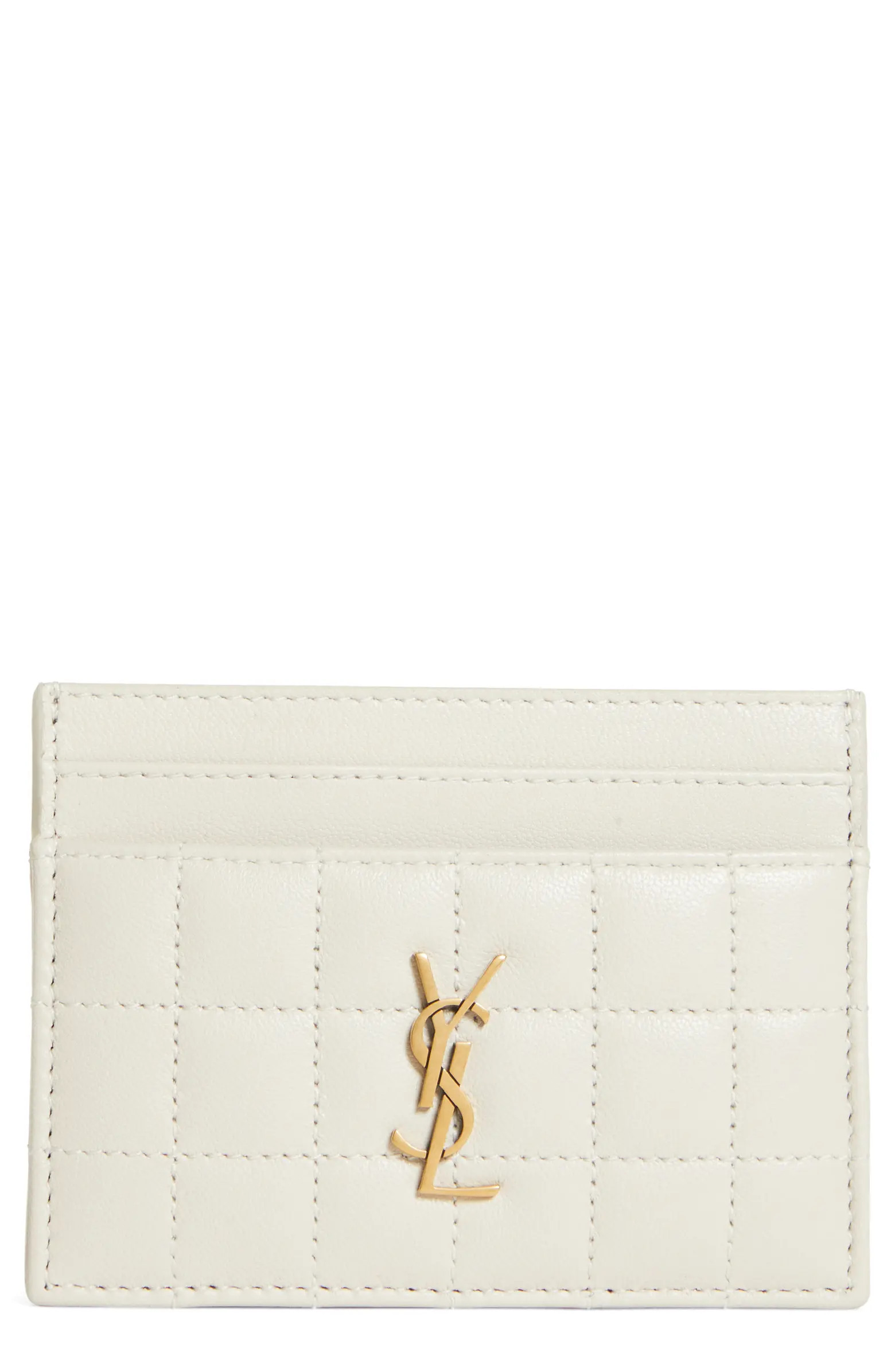 Matelassé Leather Card Case | Nordstrom