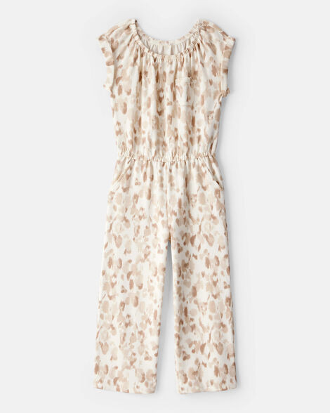 Girls Floral Short-Sleeve French Terry Jumpsuit | Carter's Inc