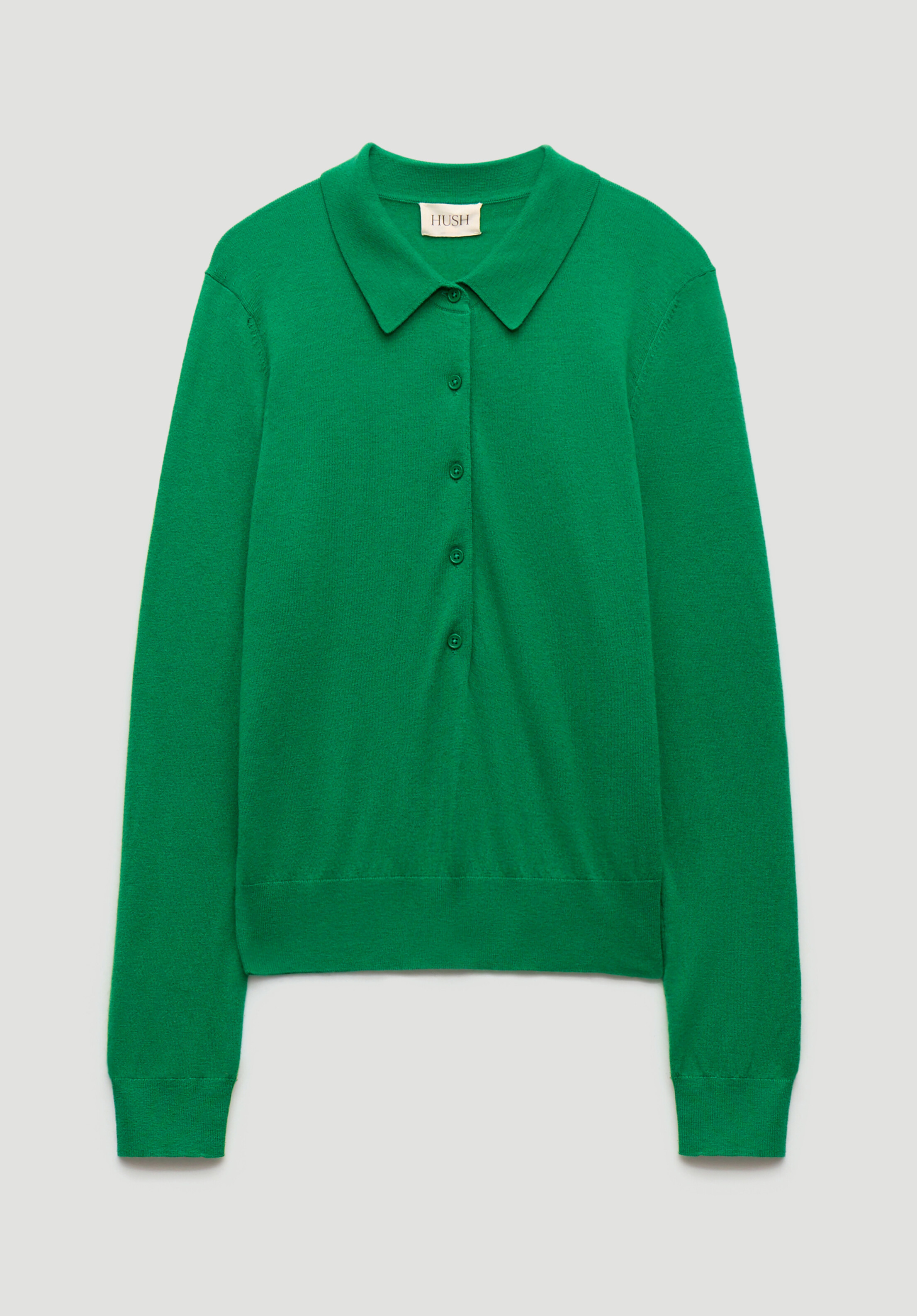 Merino Long Sleeve Polo Top | Hush UK