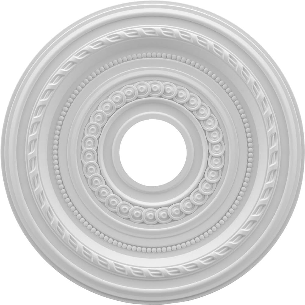 Ekena Millwork CMP16CO Cole Thermoformed PVC Ceiling Medallion (Fits Canopies up to 4 1/2"), 16"O... | Amazon (US)