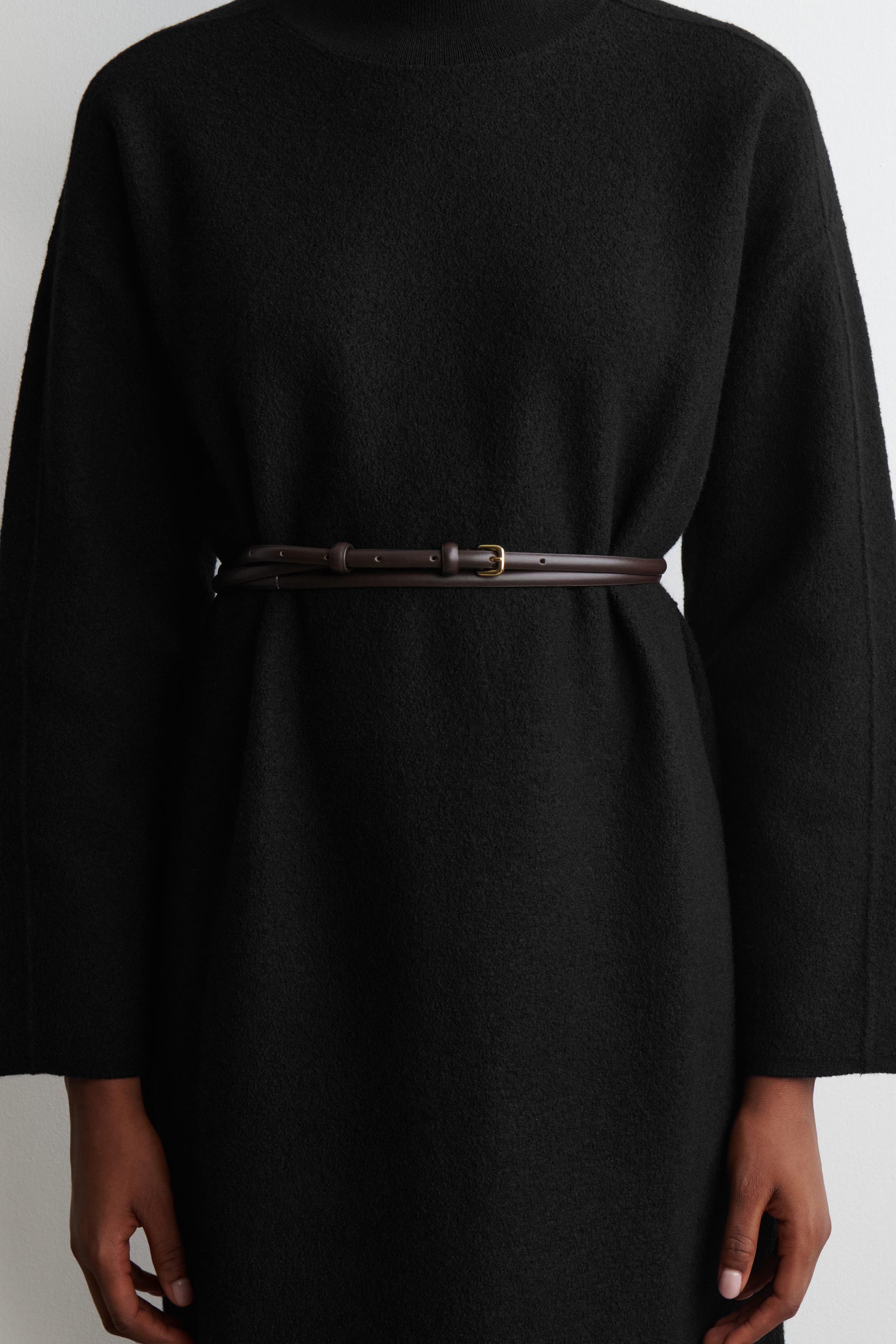 DOUBLE-WRAP SKINNY LEATHER BELT - BROWN | COS GB | COS UK