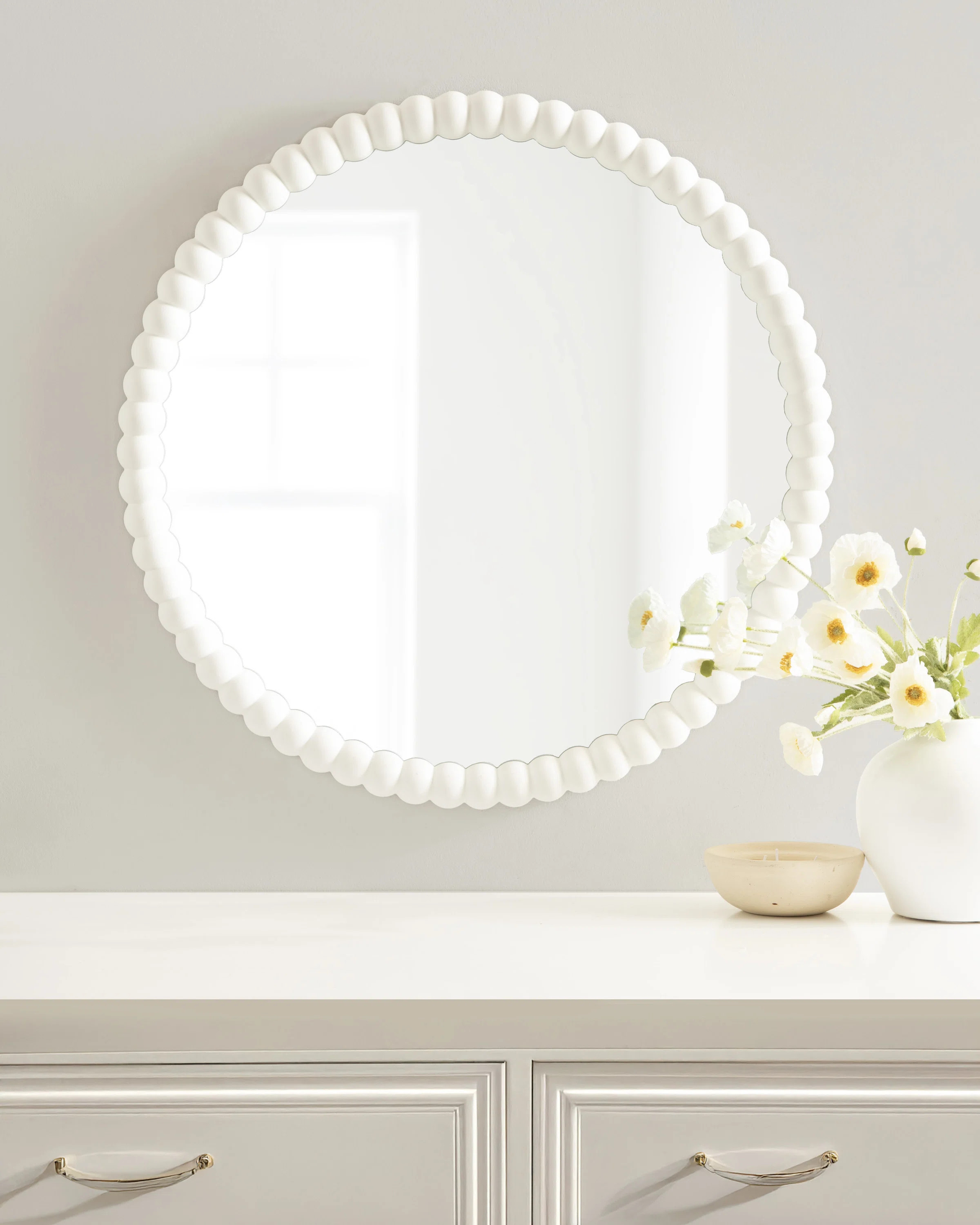 Round Beaded Bathroom Mirror | Wayfair North America