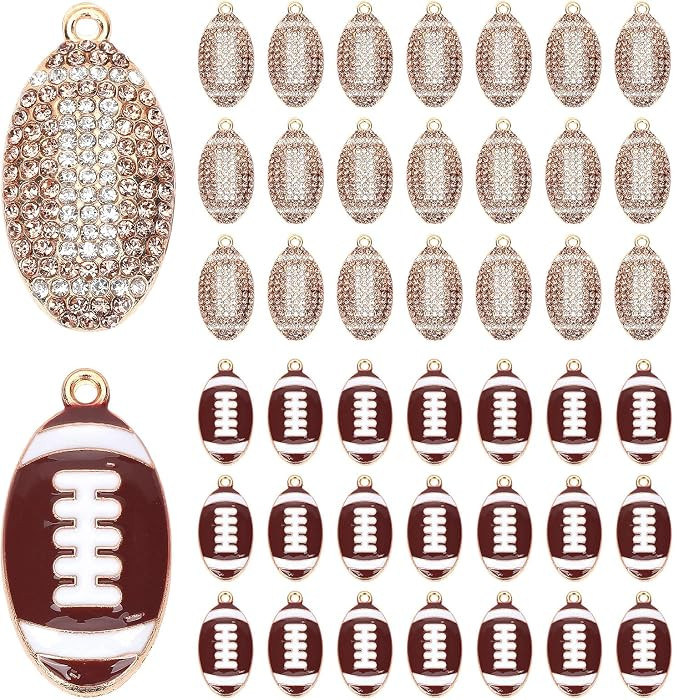 40 Pcs/20 Pairs Sports Charms Football Charms for Jewelry Making | Amazon (US)