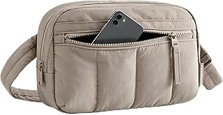 BAGSMART Fanny Packs for Women Cross Body, Quilted Puffy Belt Bag with Pockets, Fashion Waist Pac... | Amazon (US)