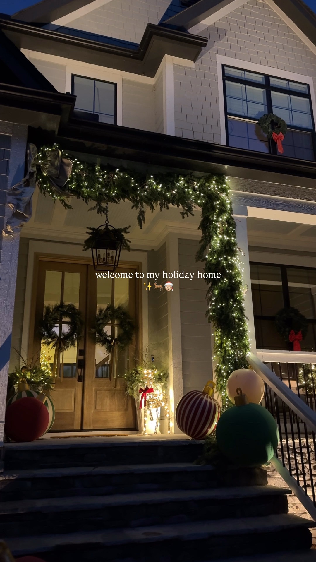  coming home in December ✨ | the garland above the stairs almost killed me but the finished look was all worth it, the glow is everything! & these @funboy giant ornaments are SO good! 🤩

#christmasfrontporch #christmasdecor #holidaymagic #christmas #walmartfinds #frontporch #christmastime #twinklelights #christmaslights #christmasornaments 

#LTKHome #LTKHoliday #LTKSeasonal