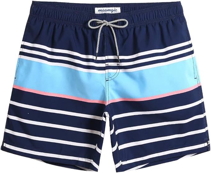 maamgic Mens Swim Trunks Quick Dry Swim Shorts with Mesh Lining Funny Swimwear Bathing Suits | Amazon (US)