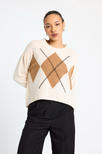 Argyle Long Sleeve 100% Cashmere Sweater | Nordstrom