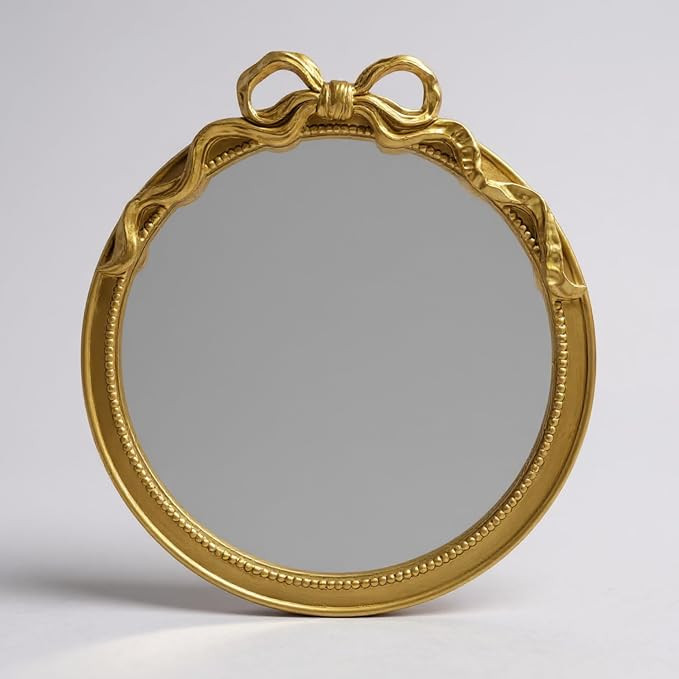 Luxape 24-Inch Gold Bow Resin Mirror – Perfect Decorative Accent for Nursery and Elegant Baby R... | Amazon (US)