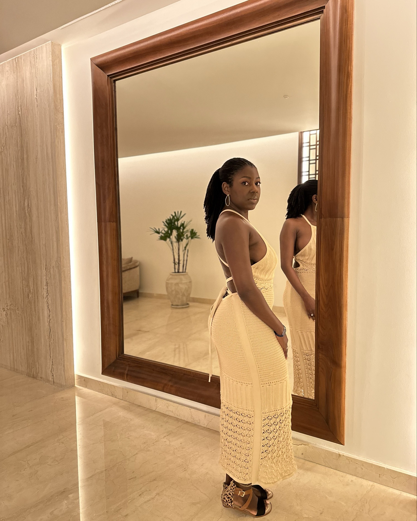 Wore this halter dress to dinner in Mexico. Loved the back detail and crochet. Quality material and the dress is lined

#LTKTravel #LTKSaleAlert #LTKStyleTip