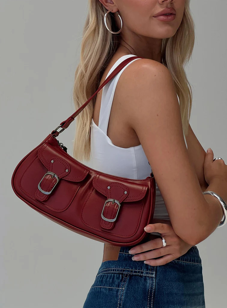 Jayalen Shoulder Bag Red | Princess Polly US