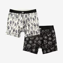 Men's Star Wars Boxer Briefs 2pk - Cream/Black L | Target
