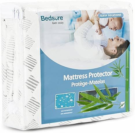 Bedsure Twin Mattress Protector Viscose from Bamboo - 100% Waterproof Mattress Cover Twin Size Co... | Amazon (US)