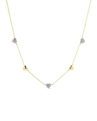 Ana Luisa Heart Necklace Lev Mini Pave Station Necklace | Bloomingdale's (US)