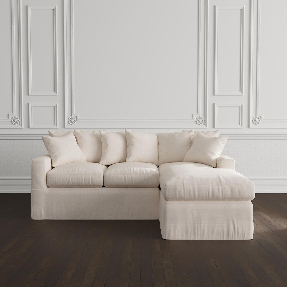 Hadley Slipcovered Sofa Chaise Sectional | GreenRow