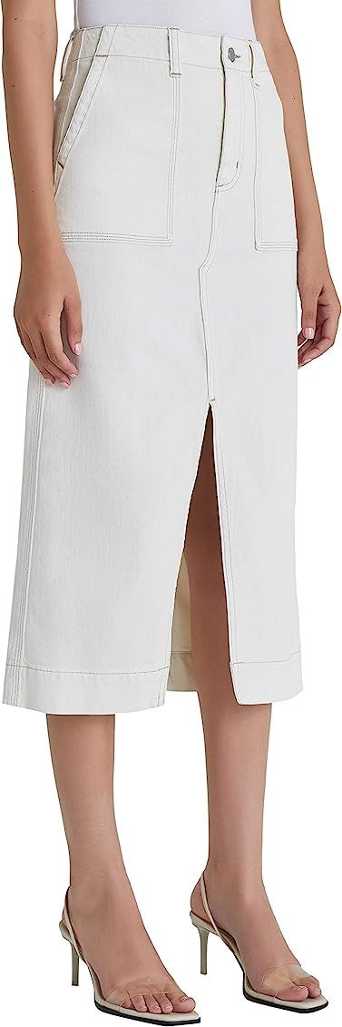 AG Adriano Goldschmied Women's Lana Woven Workwear Midi Length Skirt | Amazon (US)