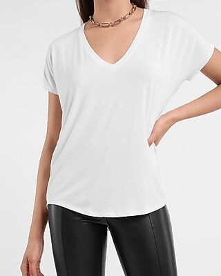 Relaxed V-Neck London Tee | Express