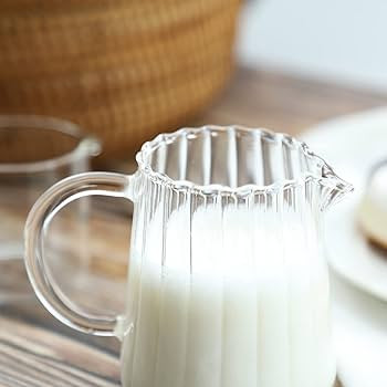 CHOOLD Elegant Wave Shaped Glass Creamer Coffee Milk Creamer Pitcher/Serving Pitcher/Sauce Pitche... | Amazon (US)