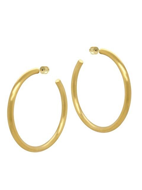 22K Goldplated Hoop Earrings | Saks Fifth Avenue