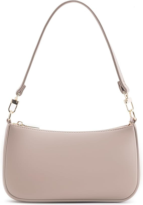 Shoulder Bag for Women Retro Vegan Leather Classic Clutch Tote HandBags Purses with Zipper Closur... | Amazon (US)