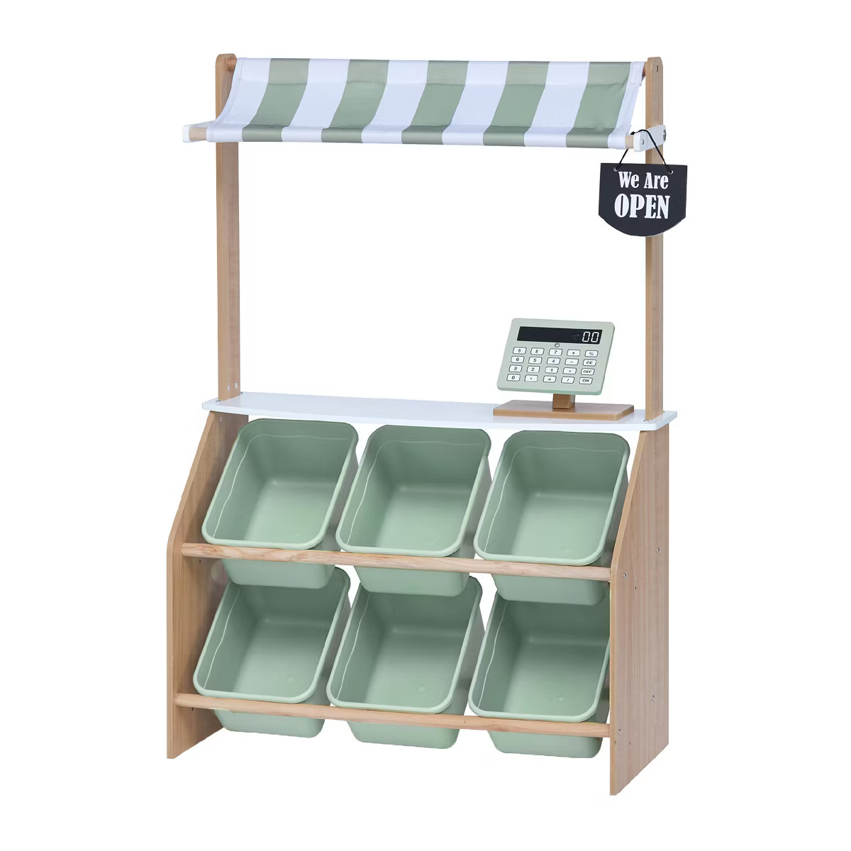 Teamson Kids - Little Helper Market Play Stand Play Kitchen - Olive Green | Target